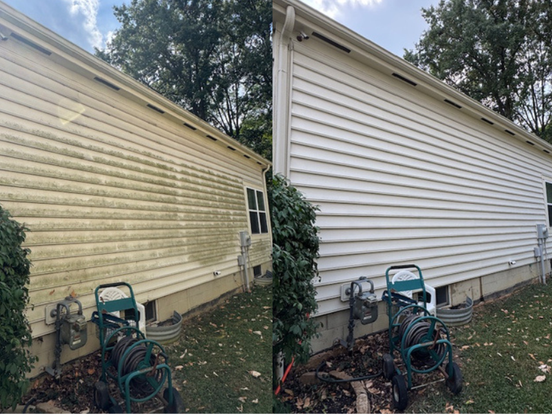 House soft washing in Dublin, Ohio Strong cleaning co.