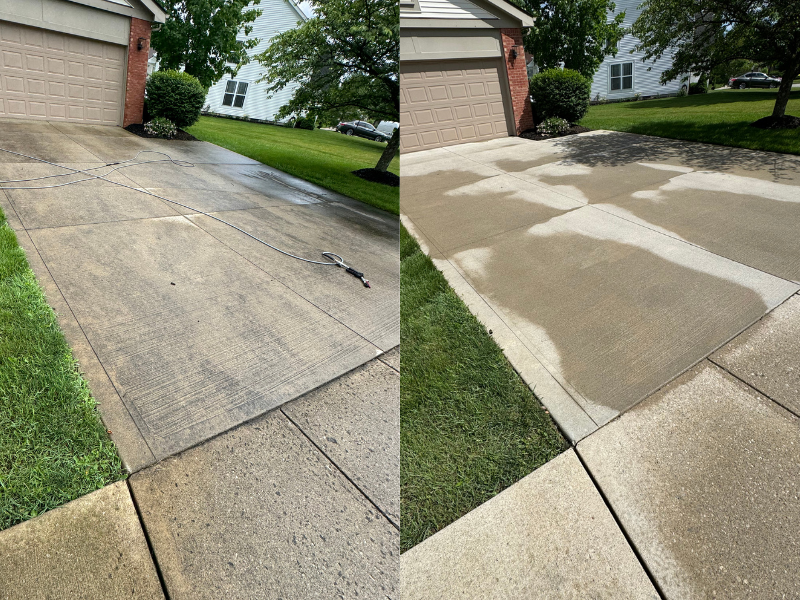 Concrete cleaning and sealing in Delaware, Ohio Strong cleaning co.