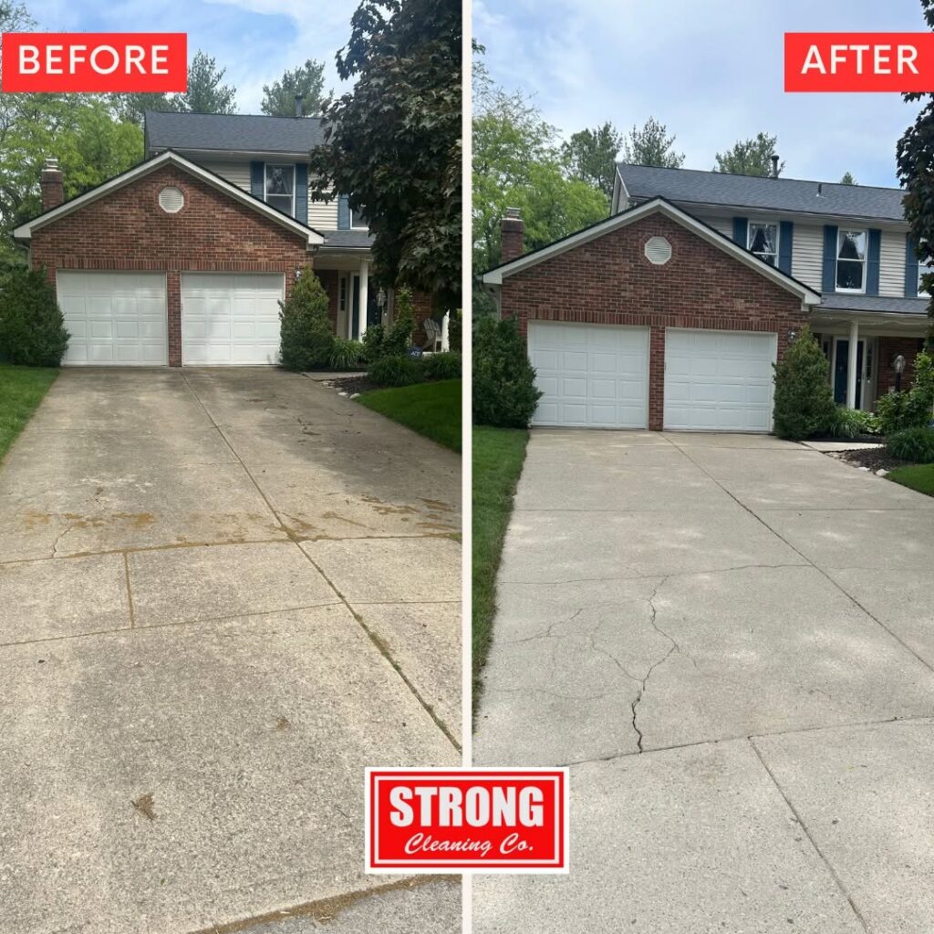 Concrete cleaning in Dublin Ohio Strong Cleaning Co