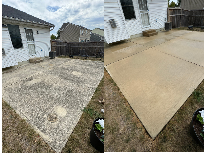 Concrete cleaning in Worthington Ohio Strong cleaning co.