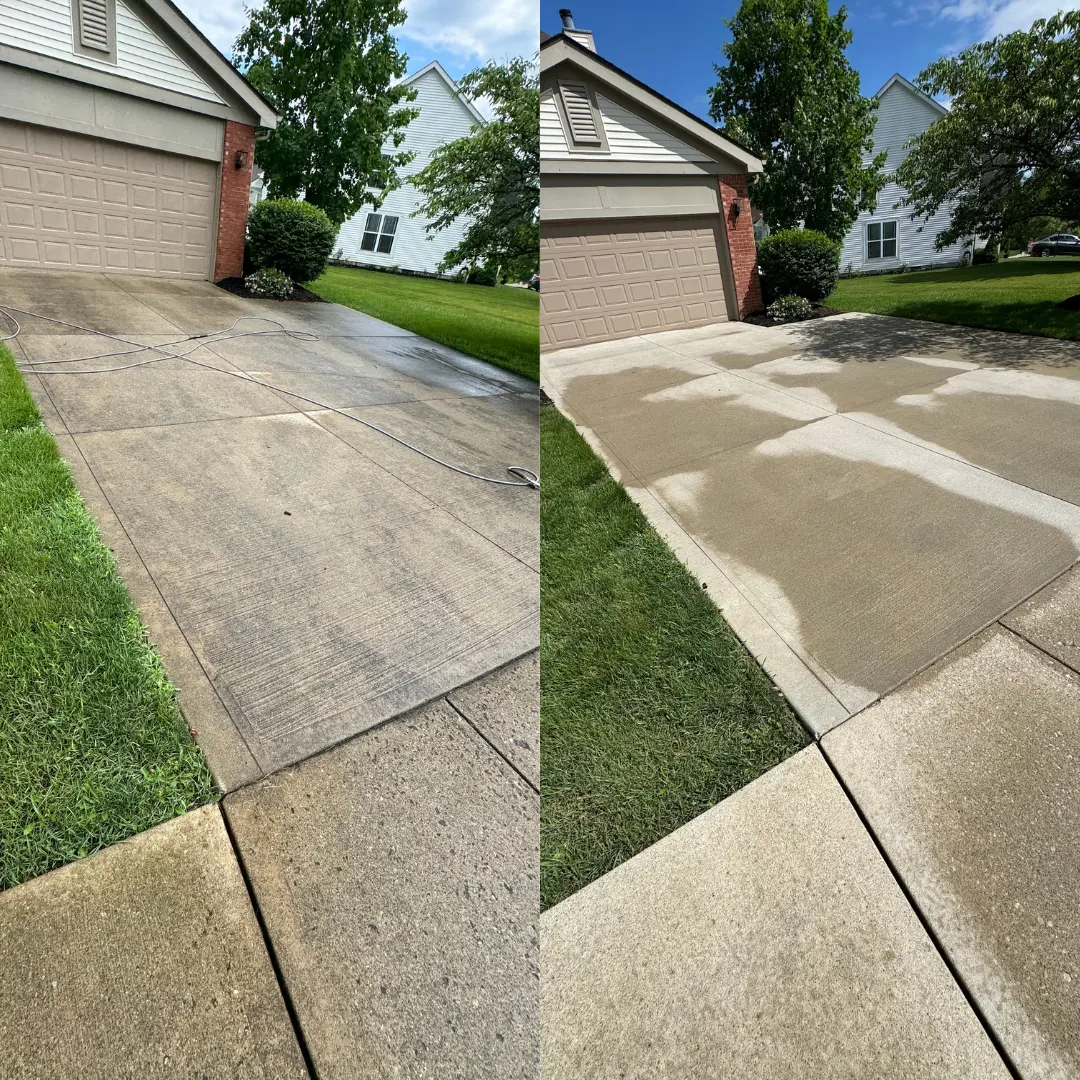 Concrete cleaning in Marysville, Ohio. Strong Cleaning Co