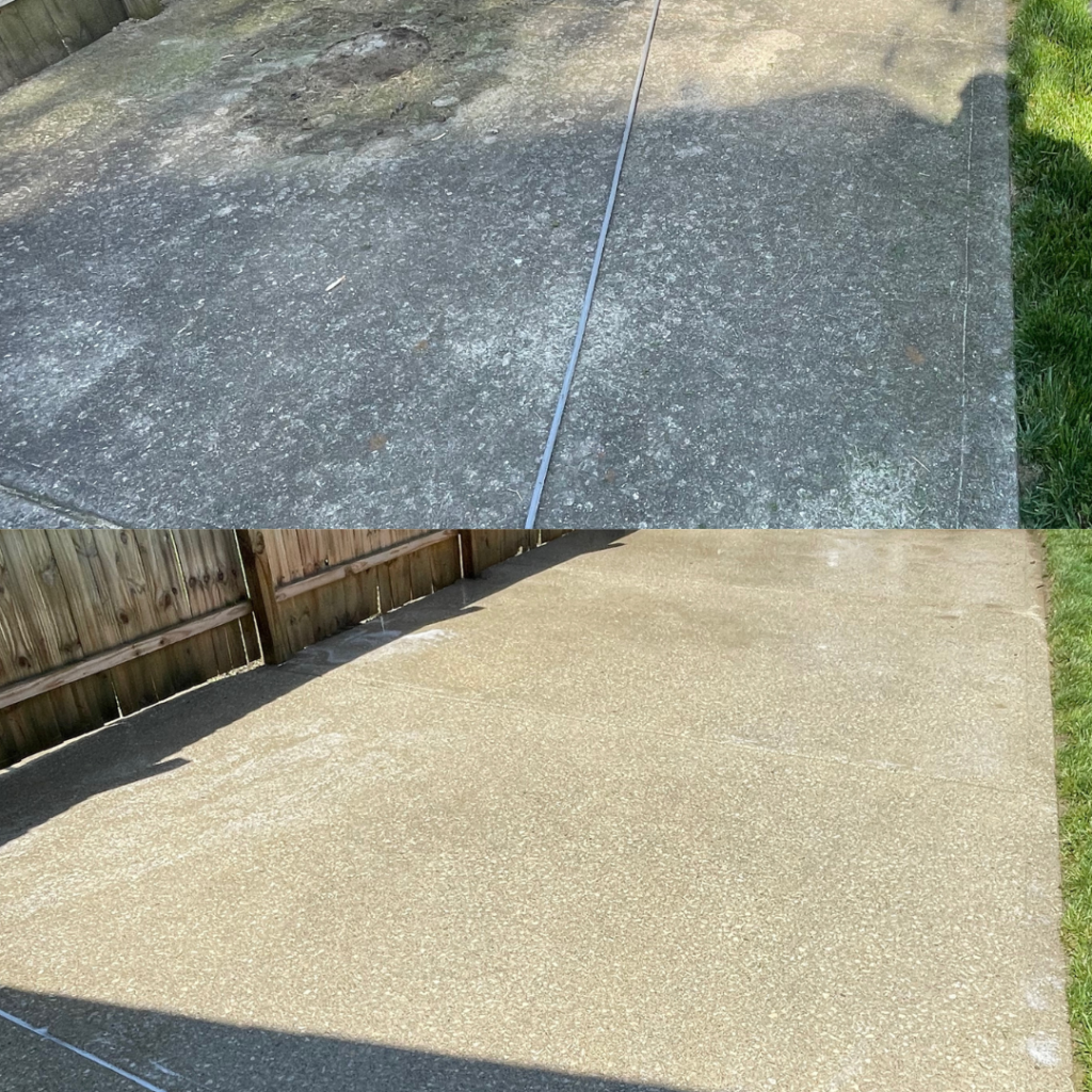 Concrete cleaning in Plain City, Ohio. Strong Cleaning Co