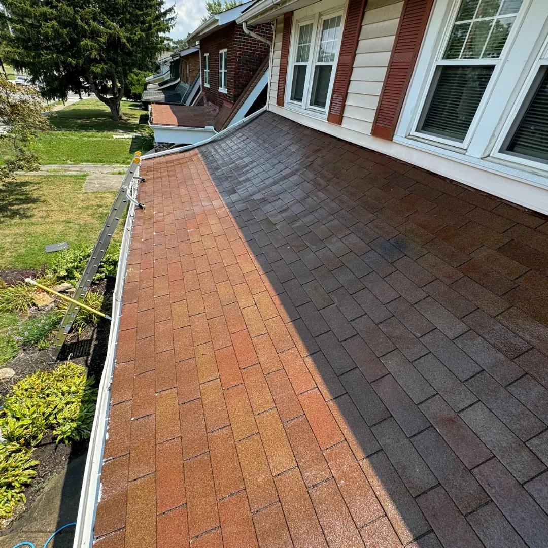 Roof soft washing in Columbus, Ohio Strong Cleaning Co