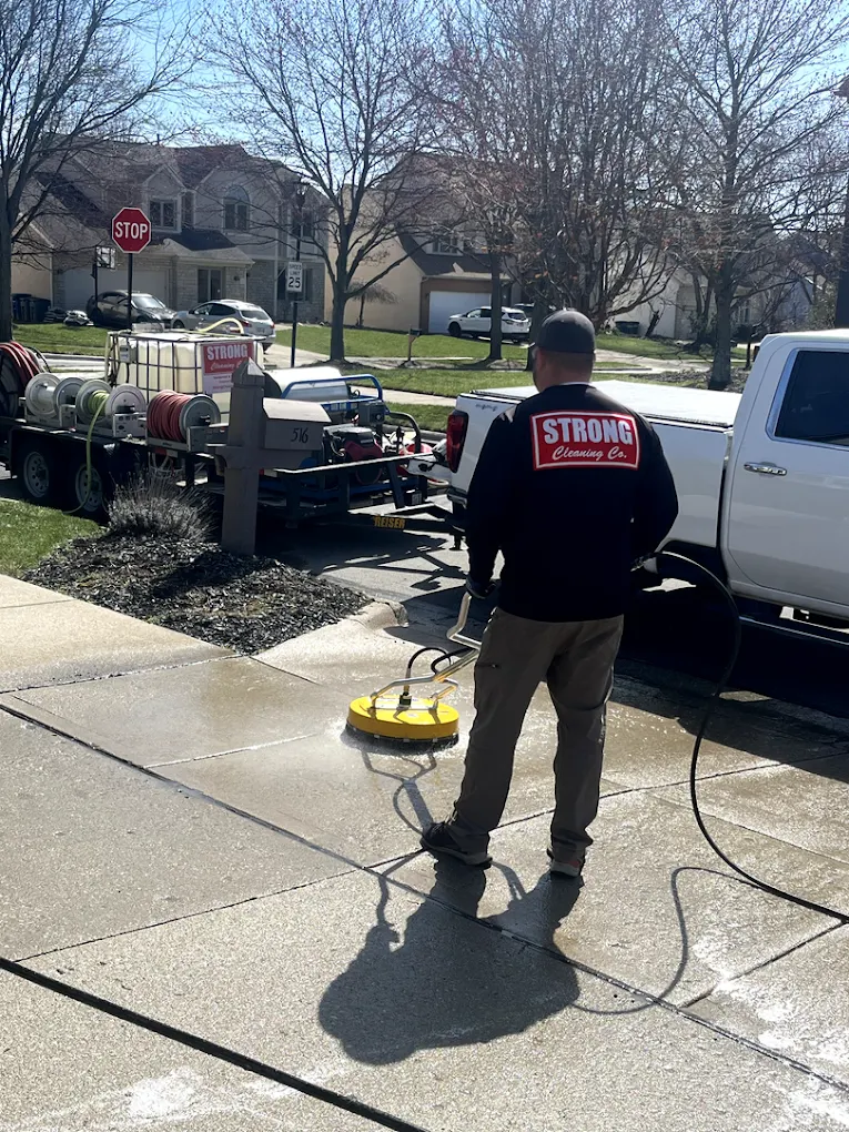 concrete cleaning in Dublin, Ohio Strong Cleaning Co